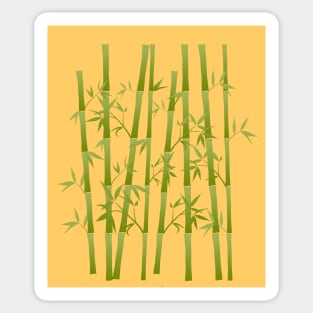 Bright Yellow Green Living Bamboo Sticker